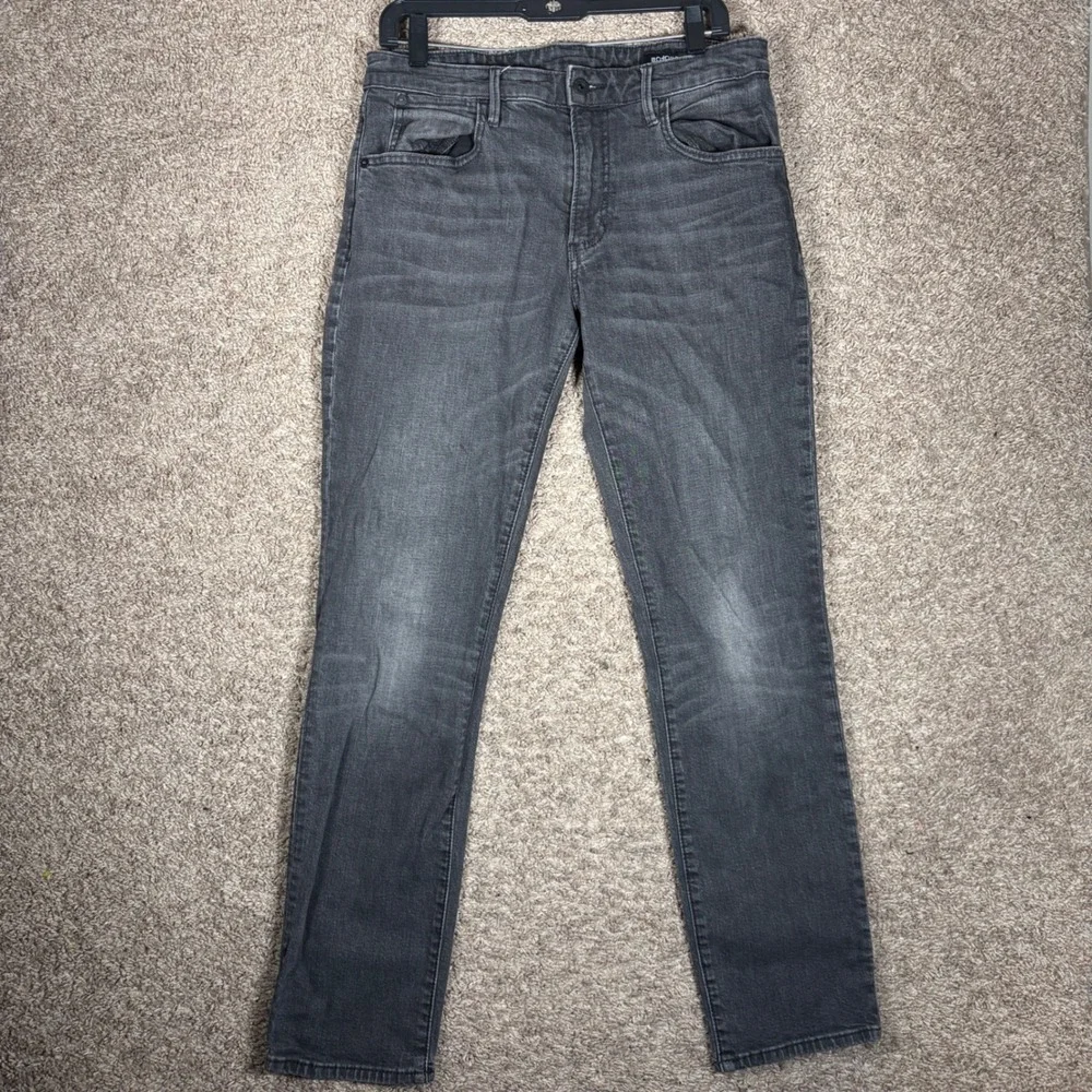 Bonobos Mens Slim Straight Jeans Black Wash Stretch Denim 32x30 (Tag 32x32)